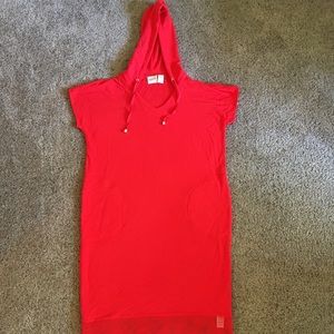 Red hoodie dress